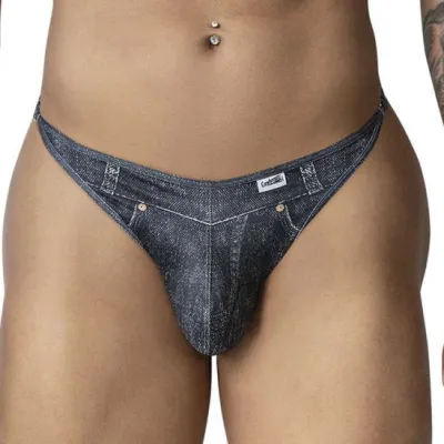 CandyMan String COWBOY Denim Noir