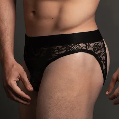 Bottomless LACE DENTELLE Noir