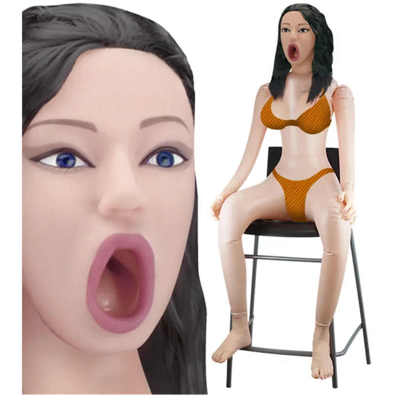 Poupée gonflable assise vibrante Clémence