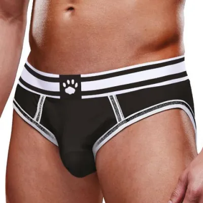 Prowler Underwear Bottomless OPEN BRIEF Prowler Noir-Blanc