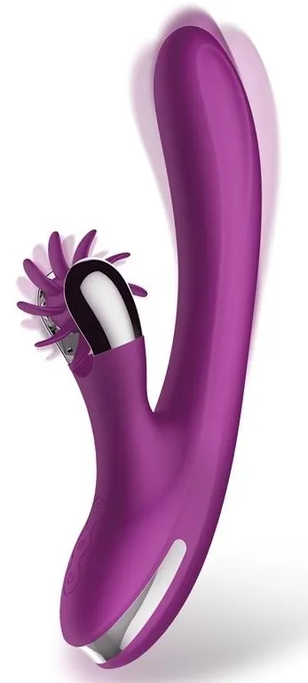 Vibro Rabbit VIBRATING DOUBLE 10 x 3.5cm Violet