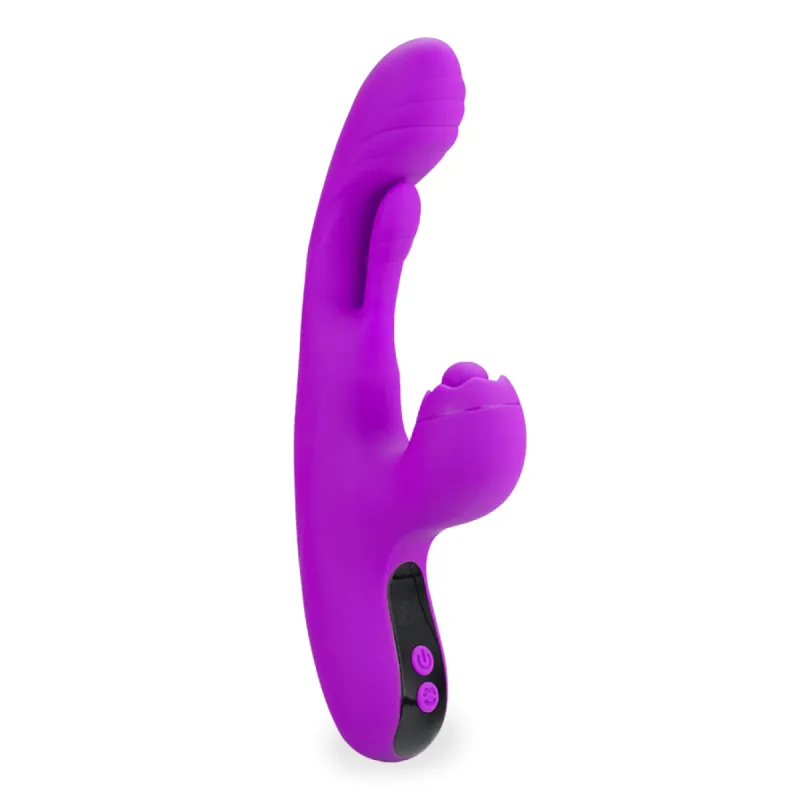 Vibromasseur rabbit flapping et percussions Flutter Kiss
