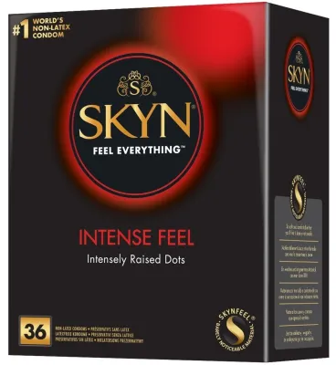 Préservatifs perlés sans latex SKYN Intense Feel x36