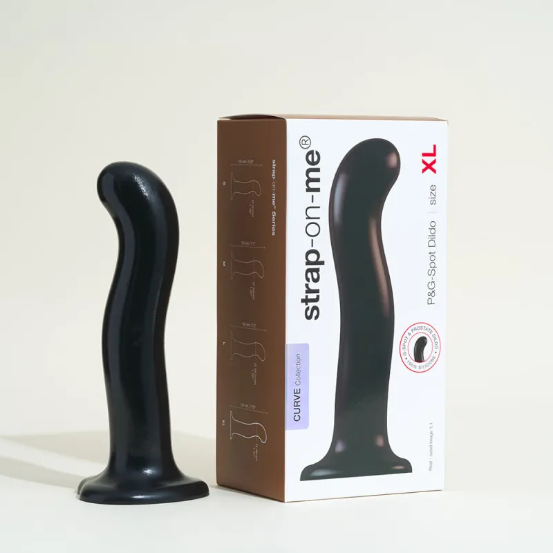 Dildo spécial Point G et P - XL Noir