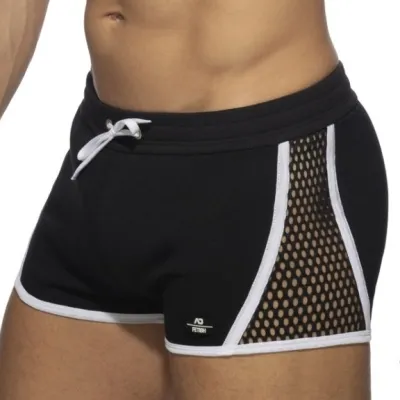 AD Fetish Short MESH STRIPED Noir-Blanc