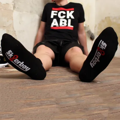 Chaussettes basses noires QUARTER Sk8erboy