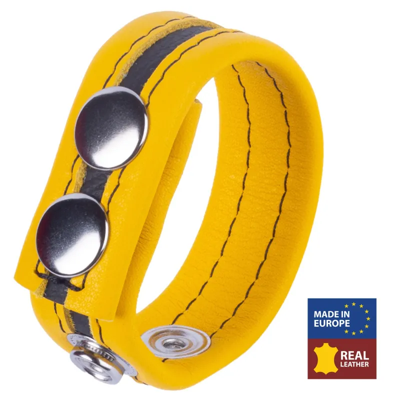 Anneau pénien en cuir TIPPY Jaune