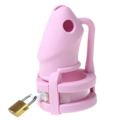 Cage de chasteté en silicone BIRDLOCKED 11 x 3.2 cm Rose