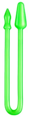 Double Plug anal LONG SNASS 43 x 4.5 cm Vert phosphorescent