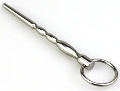 Tige d'urètre percée en métal BILLY 9.5cm - Diamètre 8mm
