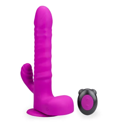 Vibro gode rabbit va-et-vient à ventouse
