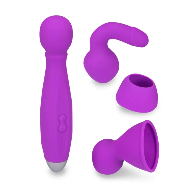 Vibromasseur wand Bowling + 3 embouts unisexe