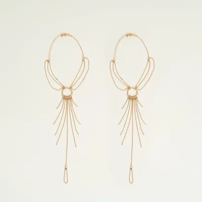 Bijoux pour pieds en chaines métalliques - Min 16cm, Max 29cm Or