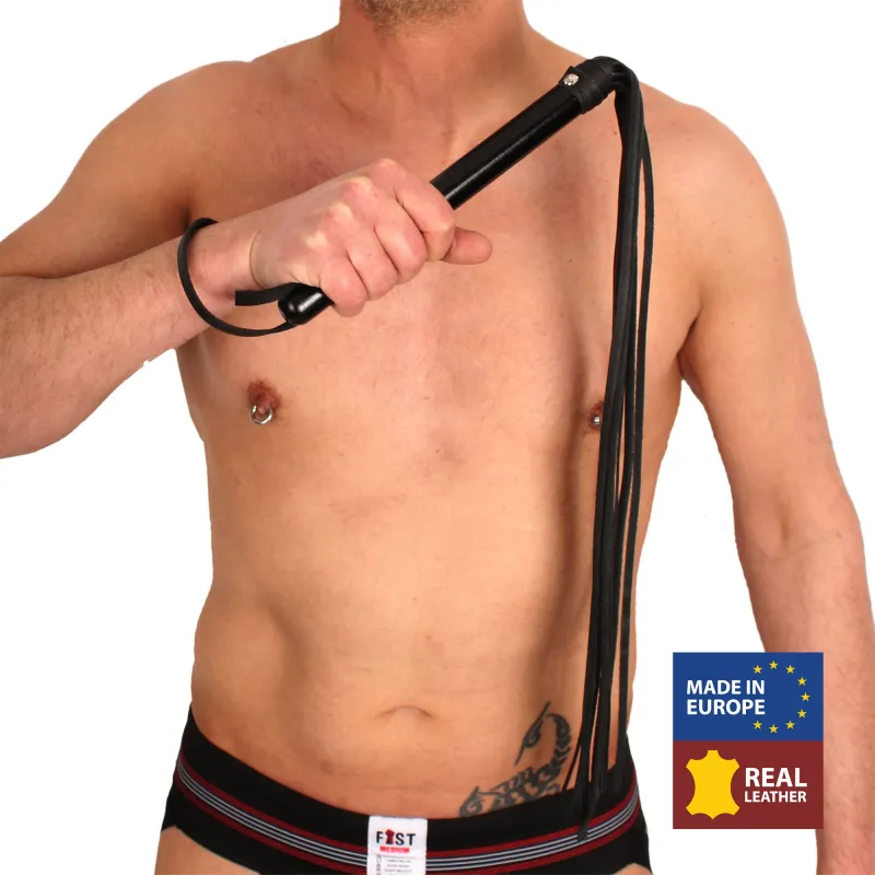 Martinet 11 Brins en cuir - Manche en bois 75cm