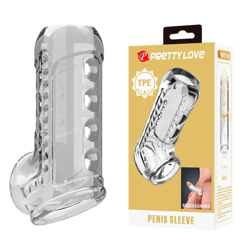 Gaine Pénienne Texturée Transparente - Pretty Love