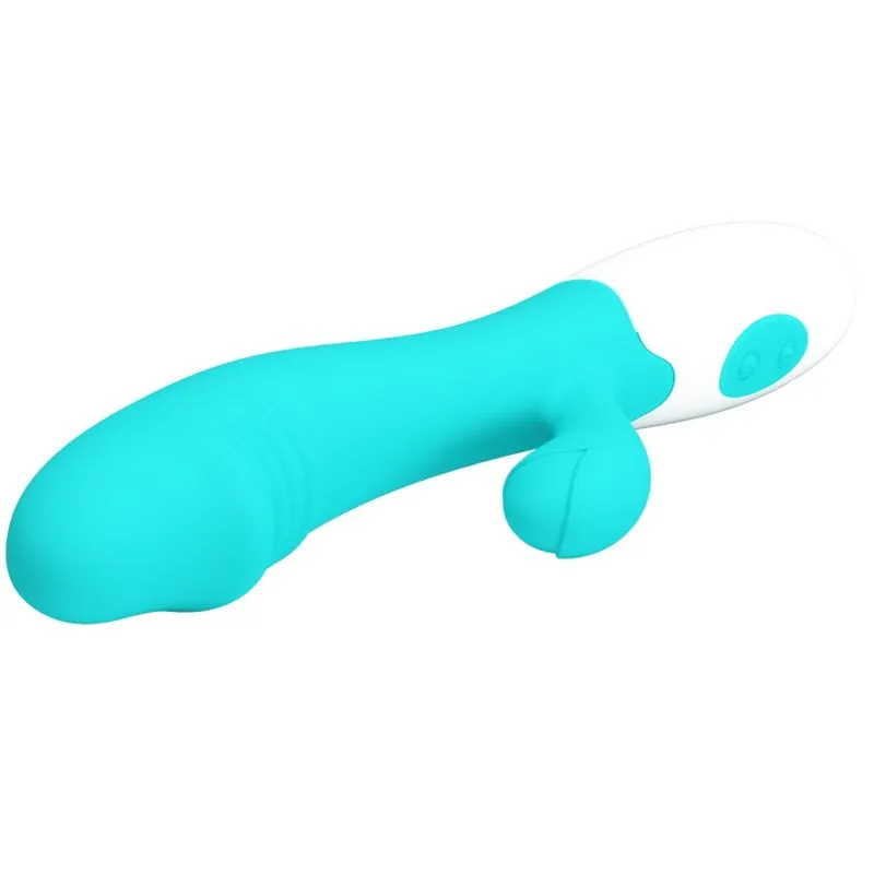Vibrateur Rabbit Snappy G-Spot Vert Aqua - Pretty Love