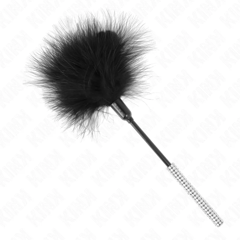 Plumeau Érotique Plumes Chatouilles Manche Strass 27cm - Kink