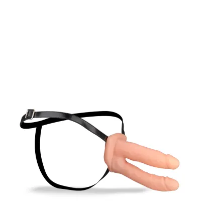 Harnais double godemiché creux