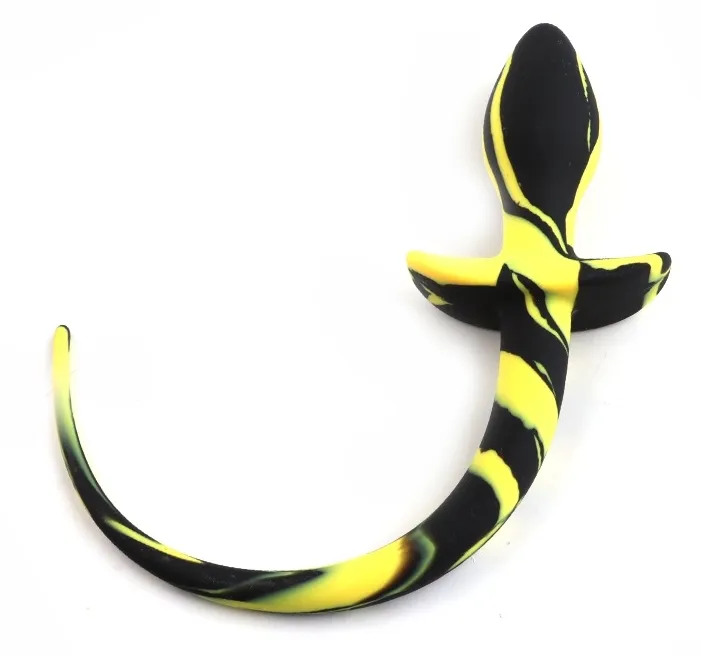 Plug Queue de chien DOG TAIL 7.5 x 3.1cm Noir-Jaune