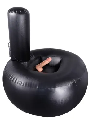 Coussin gonflable avec Gode LUST THRUSTER Noir