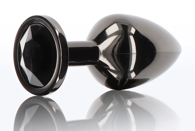 Plug bijou anal DIAMOND JEWEL M 7 x 3.3cm Noir