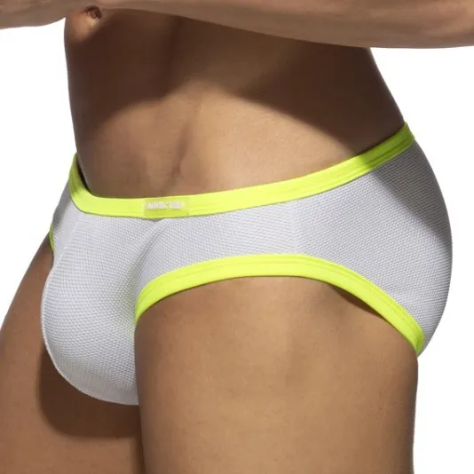 Slip SNOW Blanc-Jaune neon