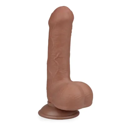 Gode godemichet ventouse Real Skin 18,0cm Esteban gode vaginal ou anal homme ou femme - Peau mate