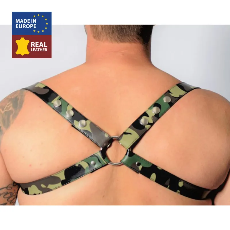 The Red Harnais en cuir CROSS Camouflage