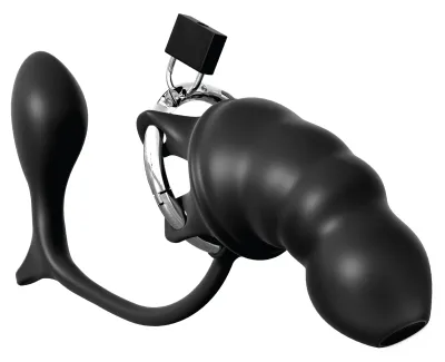 Cage de chasteté avec Plug COCK BLOCKER 12.5 x 4.5 cm