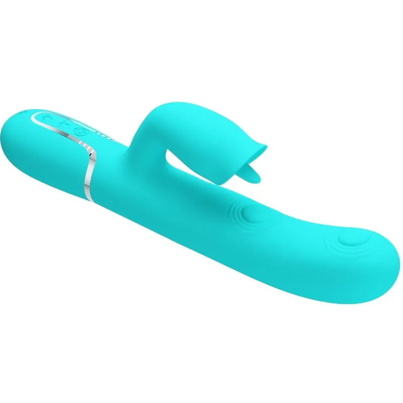Vibromasseur Rabbit Gigi Vert Aqua - Pretty Love