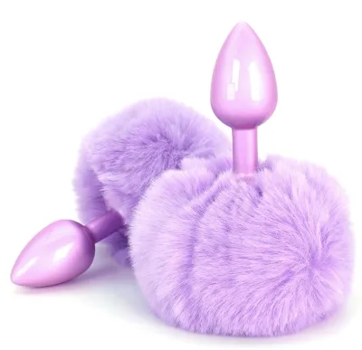 Plug Queue de Lapin ENCHANTING BUNNYTAIL 5 x 2.8cm Violet