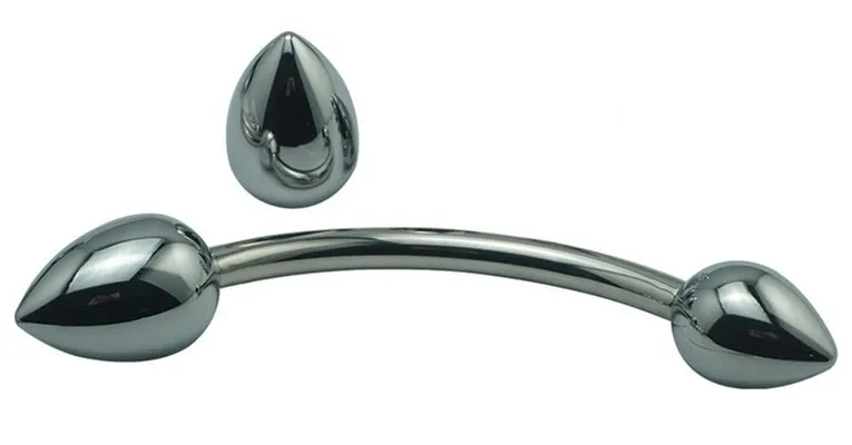 Stimulateur de prostate en métal DOUBLE HEAD 25cm