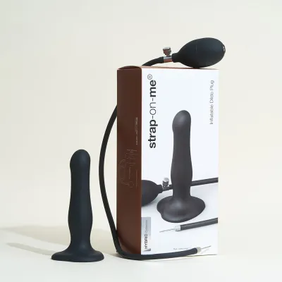 Dildo-Plug gonflable Strap-on-Me - 14 à 19 cm