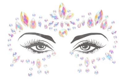 Stickers Strass Contours des Yeux phosphorescents GLOW JEWELRY