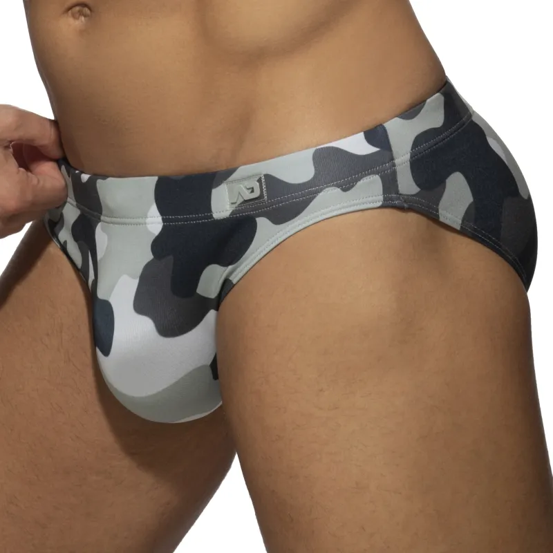 Slip de bain BASIC AD Camouflage Gris