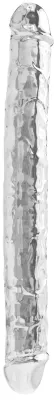 Double Gode DIAMOND DICK 34 x 3.8cm Transparent
