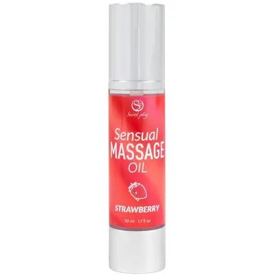 Huile de Massage Érotique Fraise 50ml - Secret Play