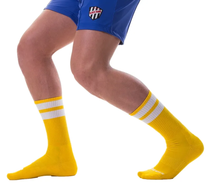 Barcode Berlin Chaussettes GYM SOCKS Jaune-Blanc