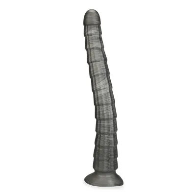 Gode godemichet ventouse vibrant alien XXL 35,0cm gode vaginal ou anal homme ou femme - Gris