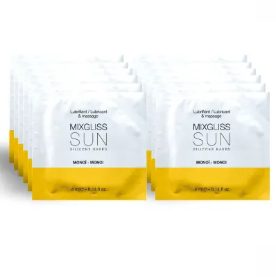 Lubrifiant silicone arôme monoï 12 unidoses 4 ml - Mixgliss