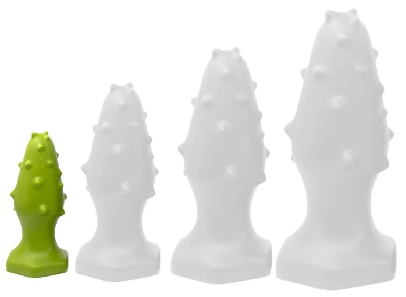 Plug en silicone MONSTER SPIKE S 8 x 3.5cm Vert