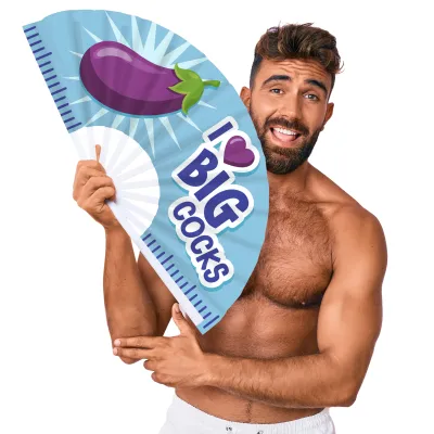 Éventail Géant I LOVE BIG COCKS 64cm