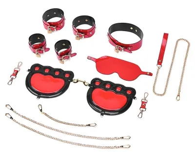 Coffret Bondage 7 Pièces LINA Rouge