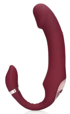 Vibromasseur sans harnais STRAPLESS Loveline 12 x 3.8cm Violet