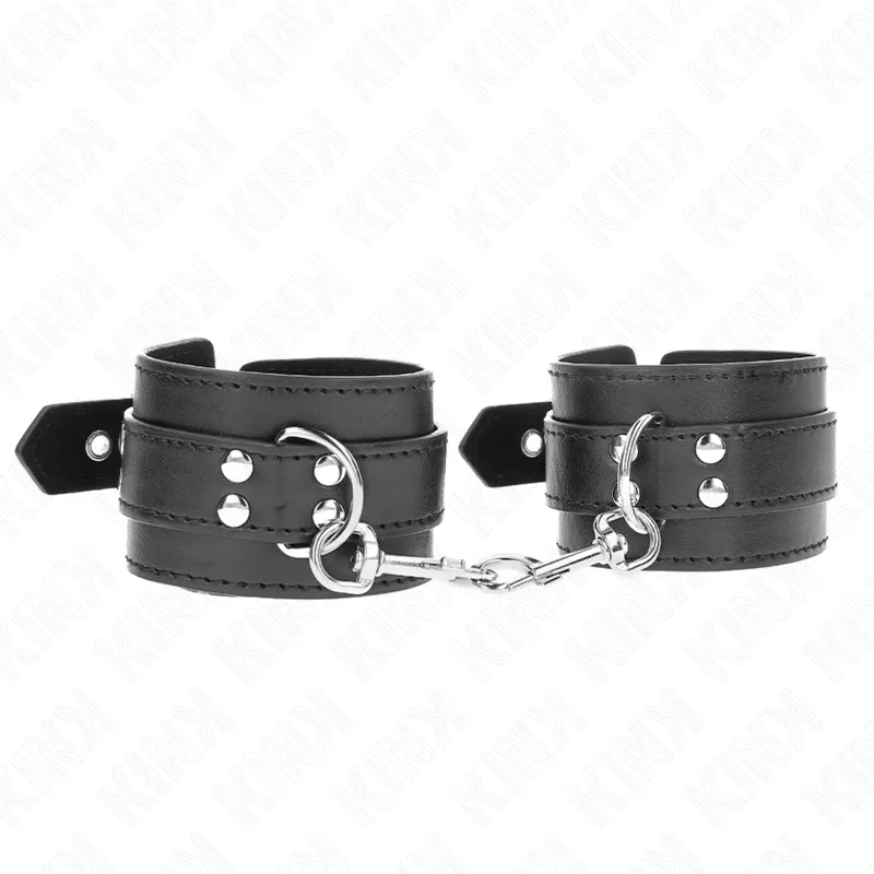 Bracelet BDSM Cuir avec Clous 35x6cm - Kink