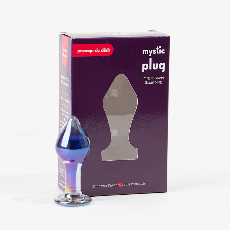 Plug Mystic en verre irisé Passage du Désir - 8,5 cm