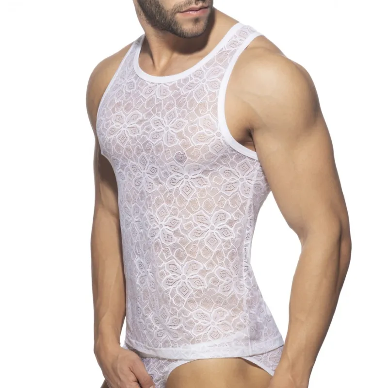 Addicted Débardeur FLOWERY LACE Blanc