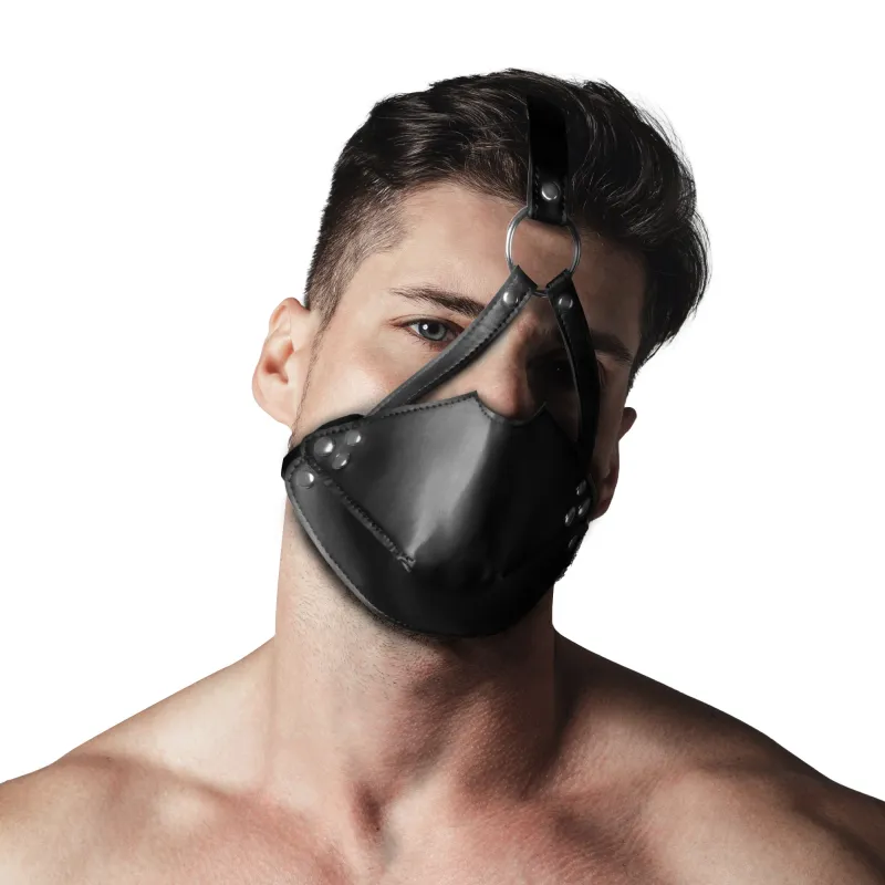 Muselière Sm avec Bâillon HEAD HARNESS Noire