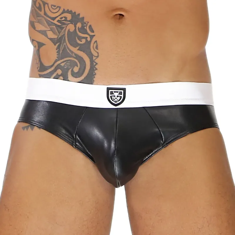 Slip FETISH BRIEF Noir-Blanc