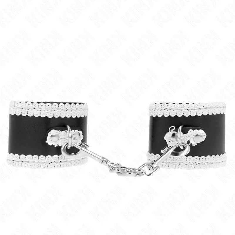 Appui-Poignets Kink Dentelle Noire Blanche Réglable - Kink